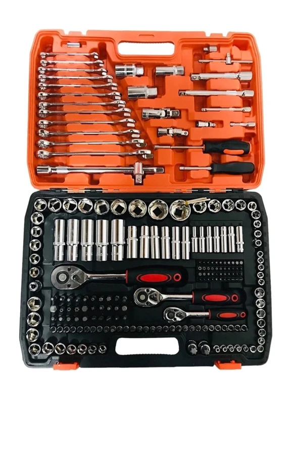 Moonshop 216 Parça Lokma Anahtar Takımı Cr-V 1/4 Cırcırlı Parlak Choromo Venedium Oto Tamirci Seti ürün görseli 1