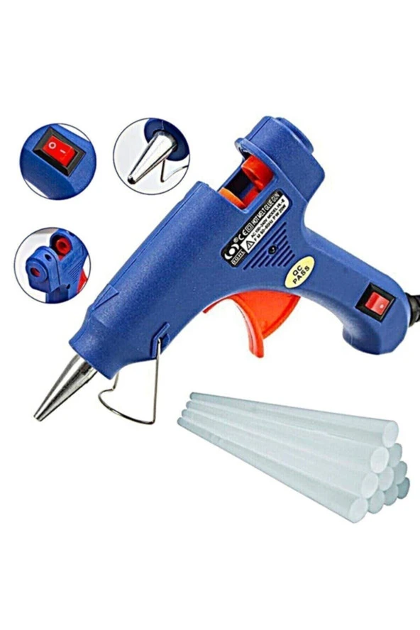 Moonshop 100Watt Sıcak Silikon Tabancası + 10 Adet Çubuk Slikon ürün görseli 1