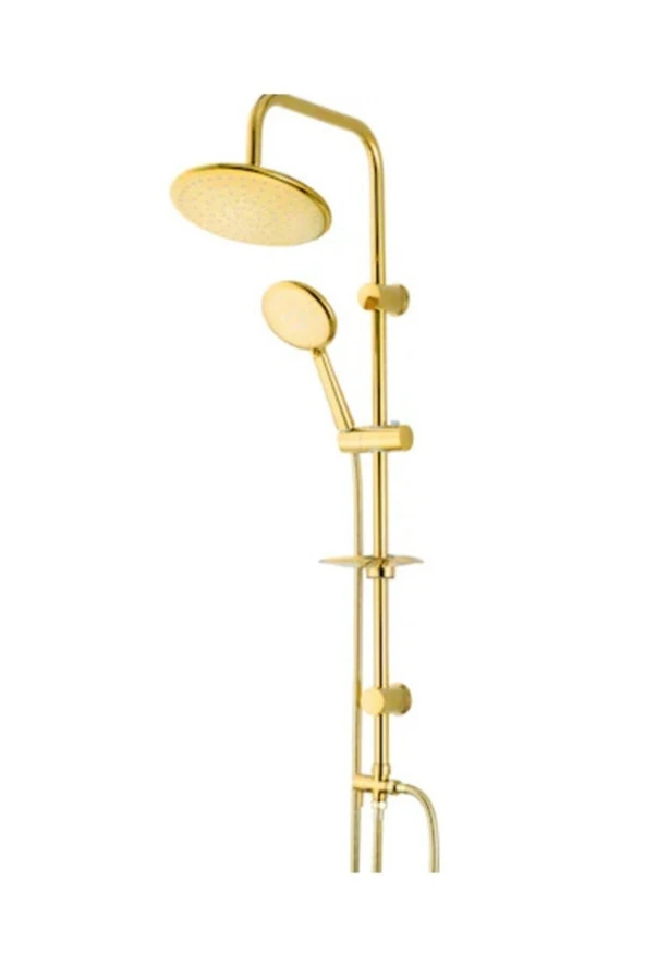 Moonshop Gold Yuvarlak Yağmurlama Banyo Duş Seti ürün görseli 1