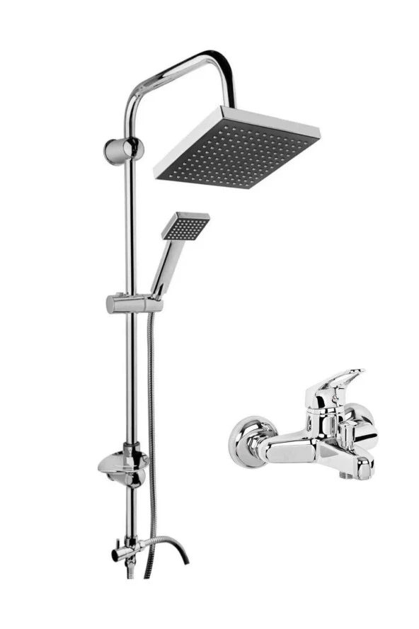 Moonshop Moosnhop Robot Kare Tepe Duş Robotu Çok Fonksiyonlu Yağmurlama Duş Seti Aç Kapa Banyo Bataryalı ürün görseli 1