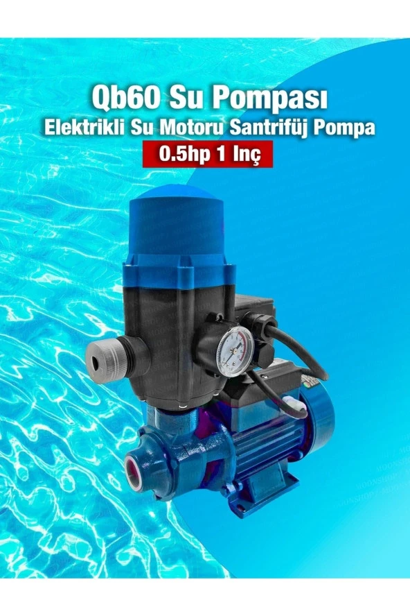 Moonshop Paket Hidrofor Otomatik Sistem Su Pompası 5 Yıl Garantili Qb60 Ve Hidrofor 2 Yıl Garantili ürün görseli 1