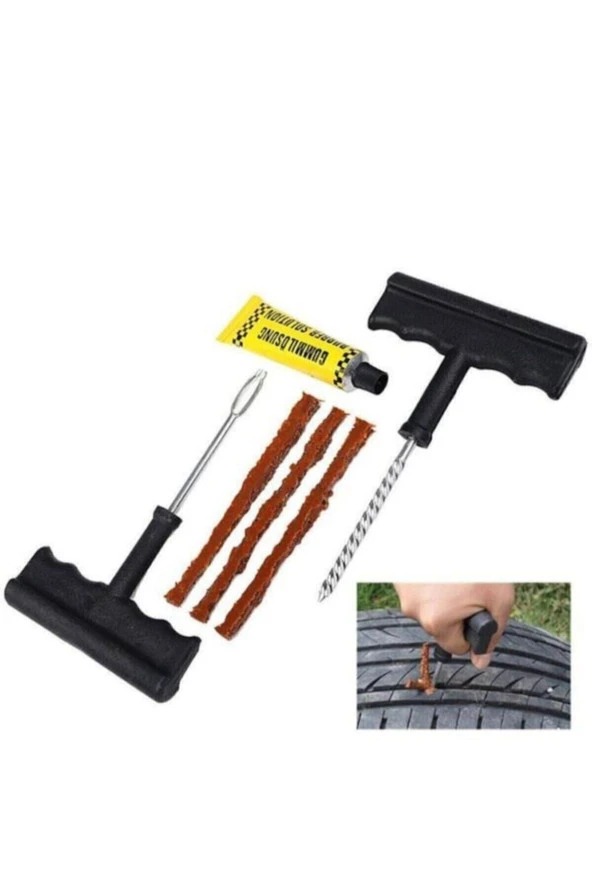 Moonshop Lastik Tamir Kiti Fitil Atma Seti 3 Fitilli Araba Lastik Tamir Kiti Motorsiklet Tamir Kiti ürün görseli 1