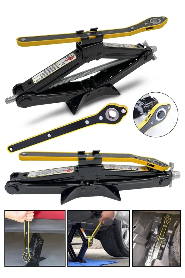 Moonshop Pro Çelik Malzeme Araba Oto Krikosu 1,8 Tona Kadar Kaldırma Makas Cırcır Otomatik Kriko. ürün görseli 1