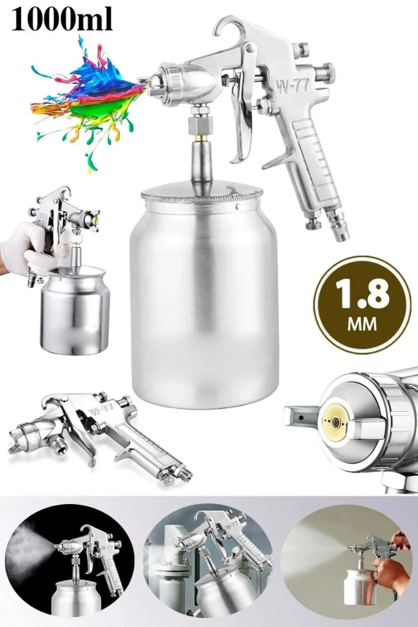 Moonshop Pro Alman Seri Havalı Alttan Depolu Boya Tabancası 18 Mm Basınç Ayarlı Havalı Boya Tabancası ürün görseli 1