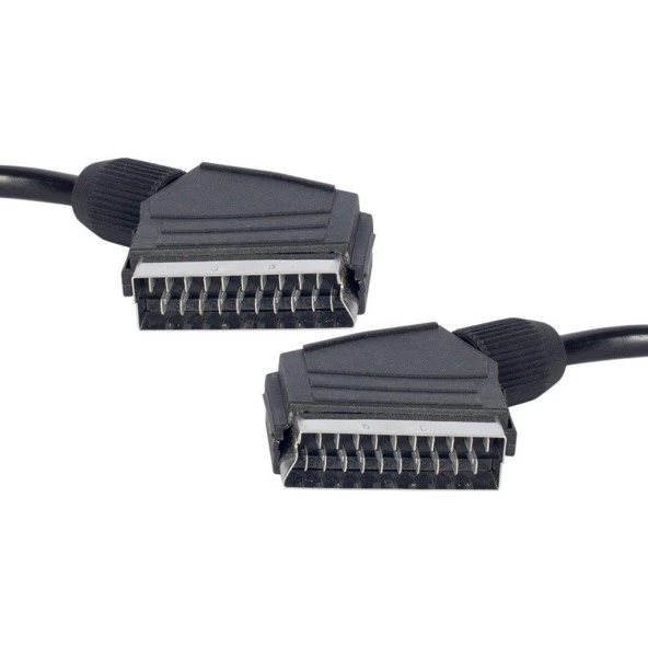 1.2 METRE POŞETLİ 7 MM SİYAH SCART SCART KABLO ürün görseli 1