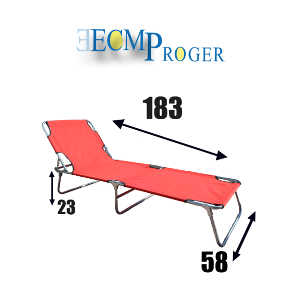 Ecm Proger KATLANIR KADEMELİ ŞEZLONG-KIRMIZI - Resim 2
