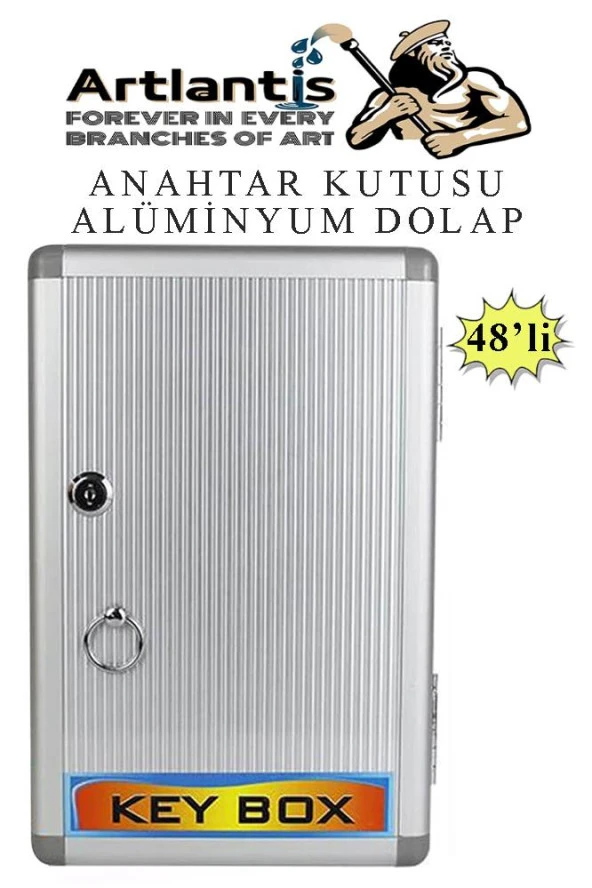 Kilitli Anahtar Kutusu 48 li 1 Paket Anahtar Dolabı Alüminyum Gövde Otel Otopark Apart Anahtarlık Dolap ürün görseli 1