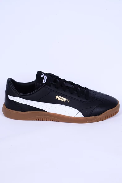 Puma 389406-05 Club 5v5 Deri Bağcıklı Rahat Taban Siyah-Beyaz Sneaker Günlük Erkek Spor Ayakkabı ürün görseli 1