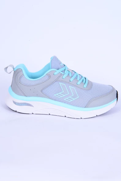 Hummel 900462-1100 Avila Fileli Şevron Detay Faylon Taban Esnek Hafif Yüksek Taban Gri-Turkuaz Günlük Unisex Spor Ayakkabı ürün görseli 1