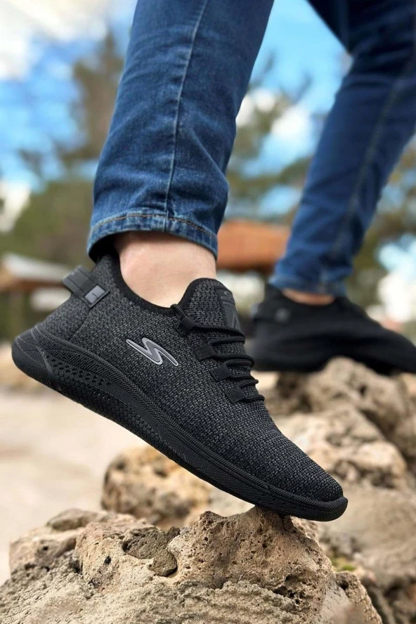 Ayakcenter 085 Psm Siyah Anorak Yazlık Erkek Sneaker Ayakkabı ürün görseli 1