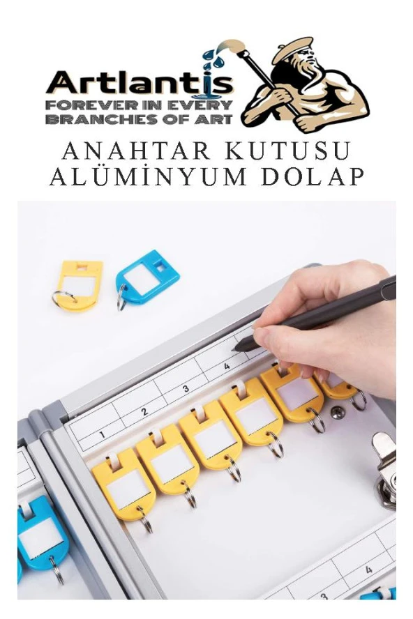 Kilitli Anahtar Kutusu 96 lı 1 Paket Anahtar Dolabı Alüminyum Gövde Otel Otopark Apart Anahtarlık Dolap ürün görseli 1