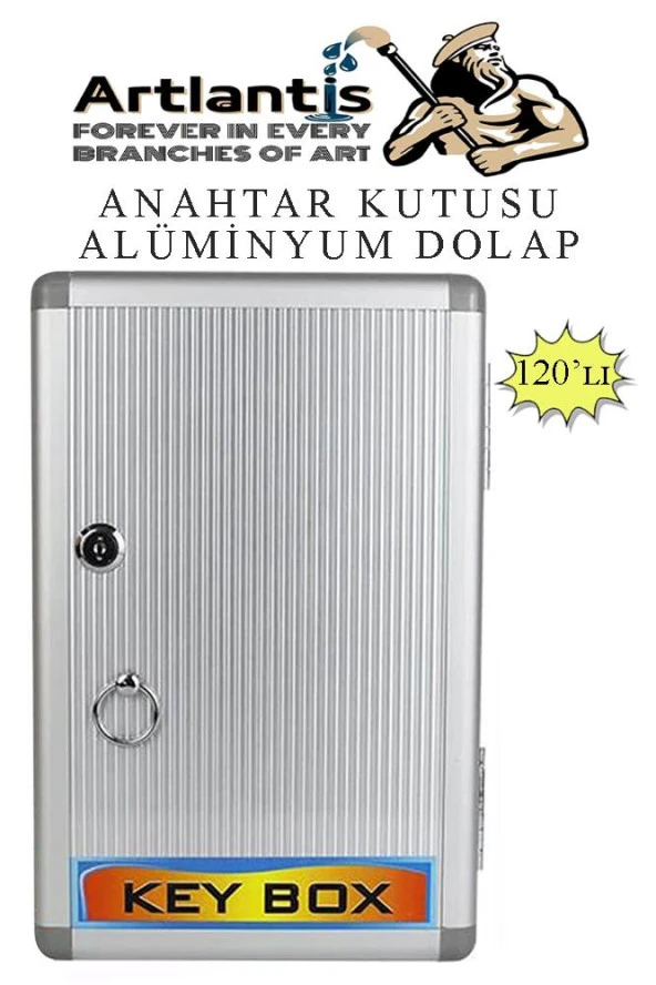 Kilitli Anahtar Kutusu 120 li 1 Paket Anahtar Dolabı Alüminyum Gövde Otel Otopark Apart Anahtarlık Dolap ürün görseli 1