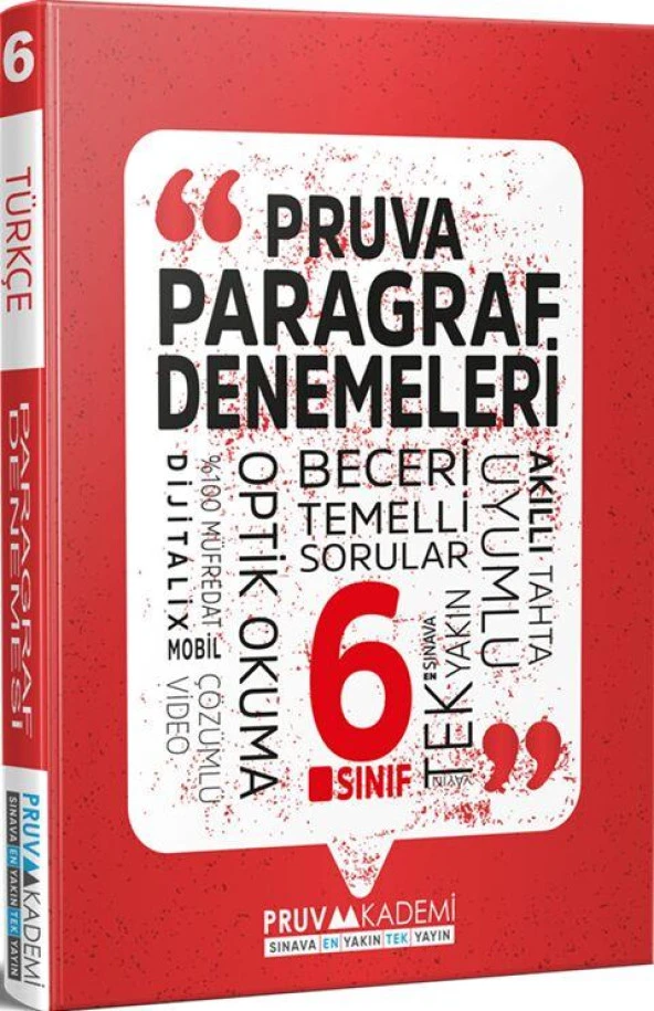 6. Sınıf Paragraf Deneme Pruva Akademi ürün görseli 1