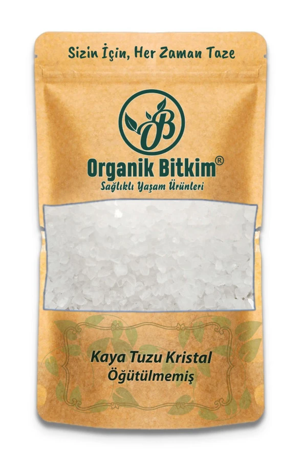 Organik Bitkim 84 Mineral Doğal Çankırı Kristal Kaya Tuzu 2 x 500 gr ürün görseli 1