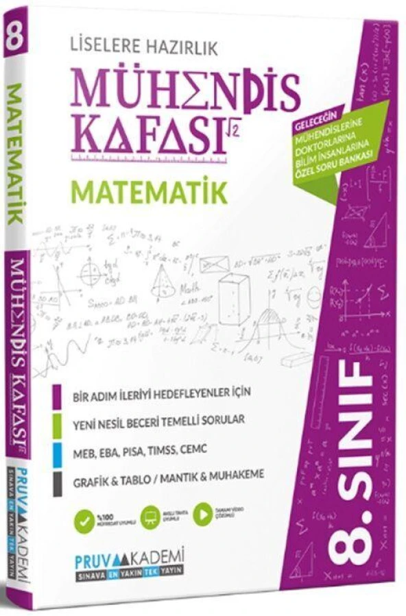 8. Sınıf Matematik Mühendis Kafası Soru Bankası Pruva Akademi ürün görseli 1