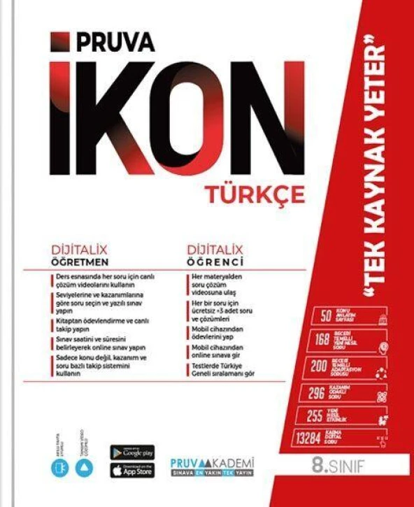 8. Sınıf Türkçe İkon Konu Anlatımlı Pruva Akademi ürün görseli 1