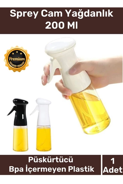 Deluxe Atomize Başlık Fan Şekilli Püskürtücü Bpa İçermeyen Plastik Sprey Cam Yağdanlık 200 Ml 1 Adet ürün görseli 1