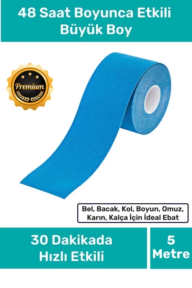 Hızlı Etkili Büyük Boy Kas Eklem Bel Bacak Kol Boyun Sırt Omuz Karın Kalça Ağrı IsıI Bandı 5cm x 5m ürün görseli 1