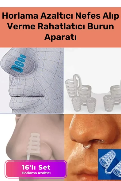 Premium Horlama Azaltıcı Nefes Alıp Verme Rahatlatıcı Uyku Önleyici Burun Delik Aparatı 16'li Set ürün görseli 1