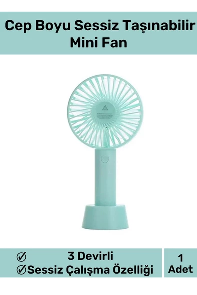 Özel Üretim Usb Şarjlı 3 Kademeli Sessiz Taşınabilir Mini Fan Pervaneli Soğutucu Küçük Vantilatör ürün görseli 1