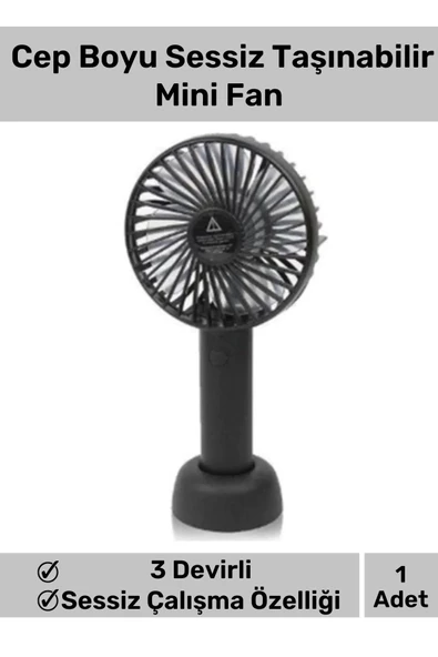 Özel Üretim Usb Şarjlı 3 Kademeli Sessiz Taşınabilir Mini Fan Pervaneli Soğutucu Küçük Vantilatör ürün görseli 1