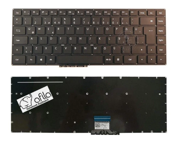 Huawei MateBook PL-W09 PL-W29 Notebook Klavyesi - Siyah TR ürün görseli 1