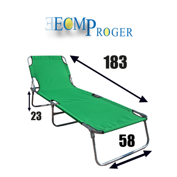 Ecm Proger KATLANIR KADEMELİ ŞEZLONG - YEŞİL - Resim 2