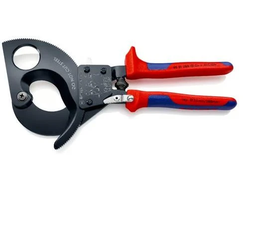 Knipex 9531280 Cırcır Mekanizmalı Kablo Makası ürün görseli 1