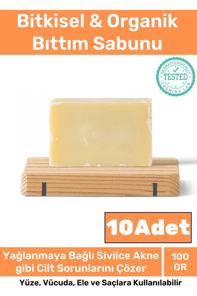 Özel Doğal Bitkisel Organik Güzel Kokulu Saç Için Bıttım Sabunu 100 Gr x 10 Adet ürün görseli 1