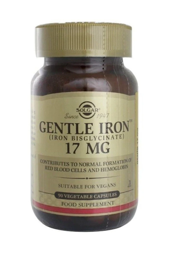 Solgar Gentle Iron 17 mg 90 Kapsül ürün görseli 1