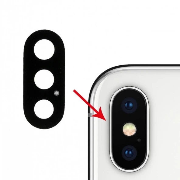 Apple iPhone X İle Uyumlu Kamera Camı ürün görseli 1