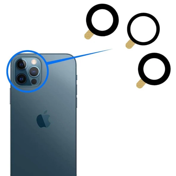 Apple iPhone 12 Pro Max İle Uyumlu Kamera Camı ürün görseli 1