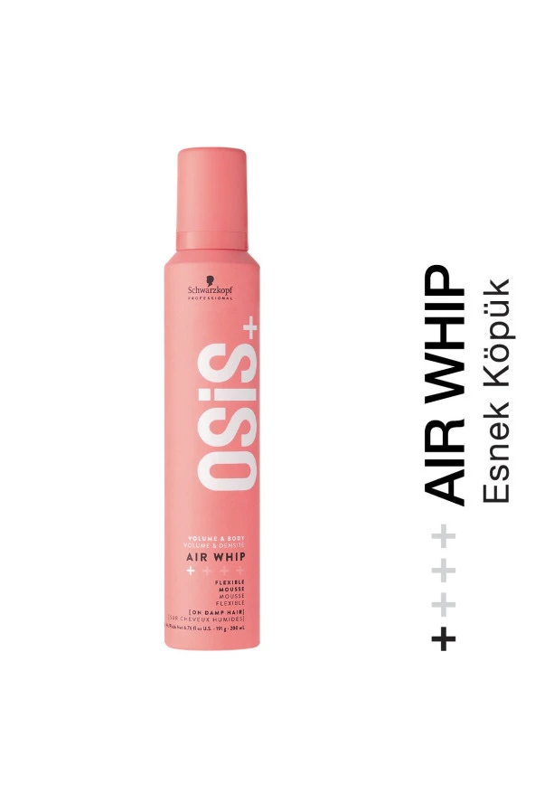 Osis Air Whip Hacim Ve Tutuş Sağlayan Esnek Köpük 200ml | Nemli Saç Hissi, Isı Koruma ürün görseli 1