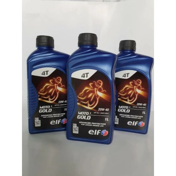 MOTOSİKLET YAĞI ELF MOTO 4 GOLD 20W 40 1L MİNERAL API SN  JASO MA2 1-ADET ürün görseli 1