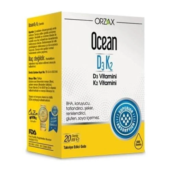 Ocean D3K2 20 ml Damla ürün görseli 1