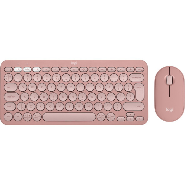 Logitech Pebble 2 Combo 920-012247 Pembe TKL Kablosuz Klavye Mouse Seti - Resim 4
