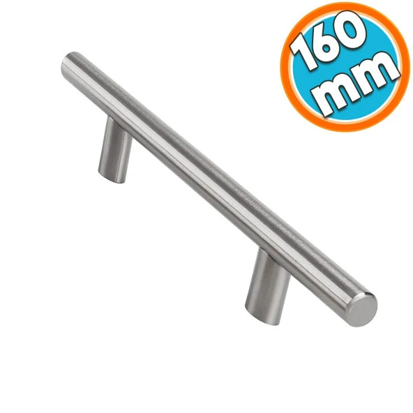 Mobilya Mutfak Çekmece Dolap Kapak Kulpu Kulbu 160 mm İnox Metal Kulp ürün görseli 1