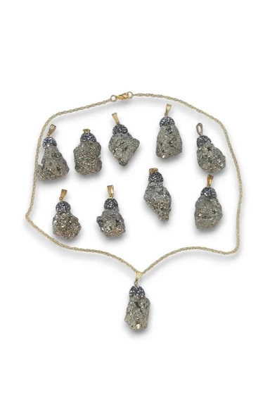 Doğal Pirit Kolye 605-1 - Resim 3