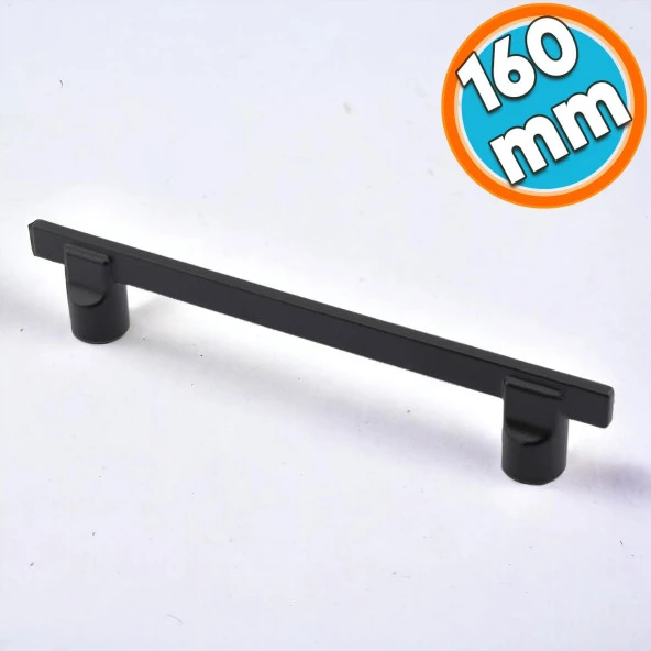 Mobilya Mutfak Dolabı Çekmece Dolap Kapak Kulpu Kulbu Metal 160 mm Siyah Kulp ürün görseli 1