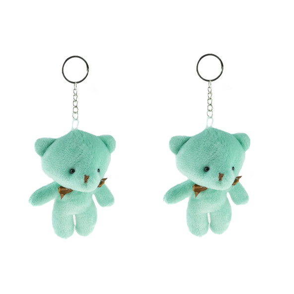 Anahtarlık pelüş Ayıcık Anahtarlık İkili Set Turkuaz 12 Cm ürün görseli 1
