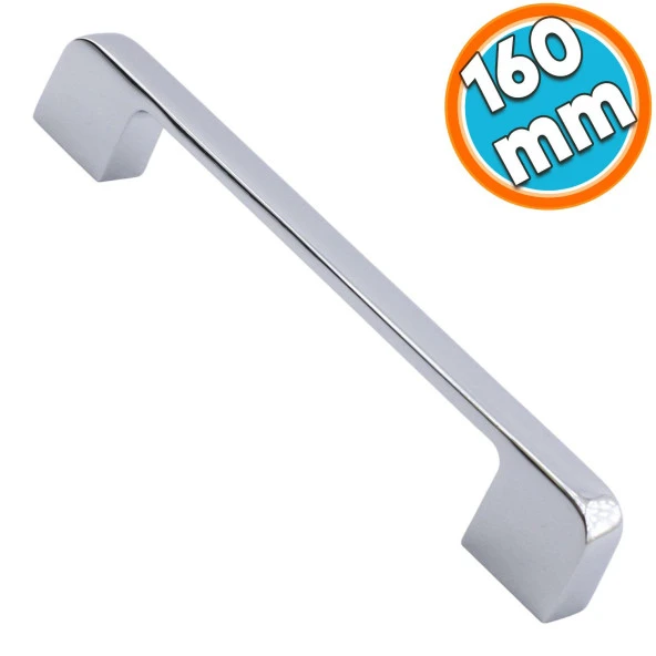 Mobilya Kulp Mutfak Dolabı Çekmece Dolap Kulpları Kapak Kulpu Kulbu Krom Renk 160 mm Metal ürün görseli 1