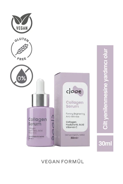 Doğal Kolajen Serum - Gliserin Hyaluronik Asit Camellia Sinensis Kolajen, 30ml ürün görseli 1