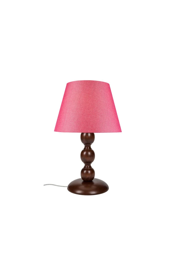 Modelight Boncuk Abajur Küçük Kahve Ayak/Pembe Şapka Mng.1923 ürün görseli 1