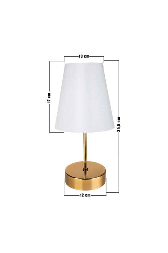 Modelight Estelya Abajur Gold / Beyaz - Resim 3