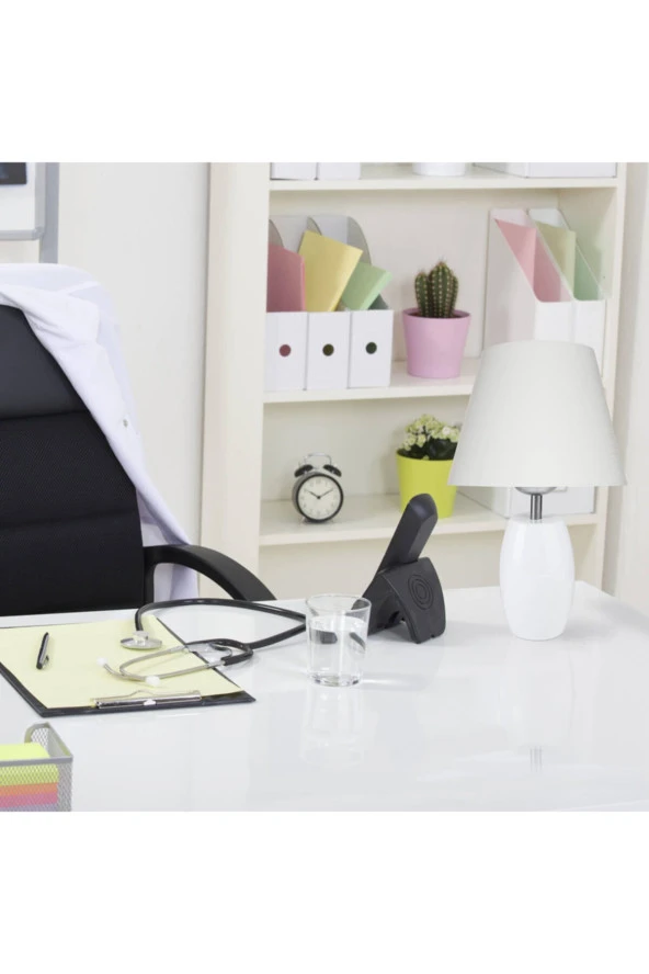 Modelight Top Abajur Beyaz Ayak / Beyaz Şapka - Resim 2