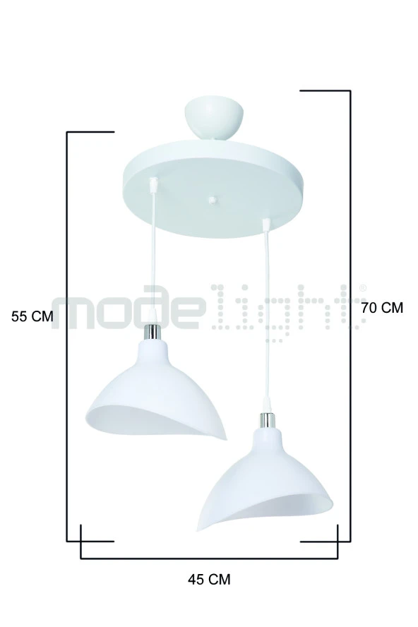 Modelight 2Lİ AVİZE OPAL ürün görseli 1