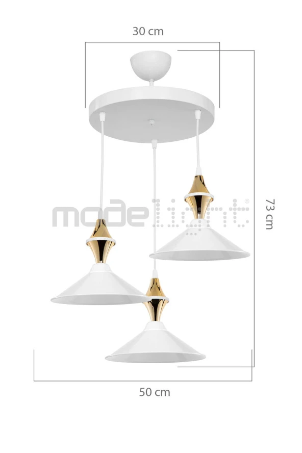 Modelight Akses Karo / Krom 3lü Maya Sarkıt ürün görseli 1