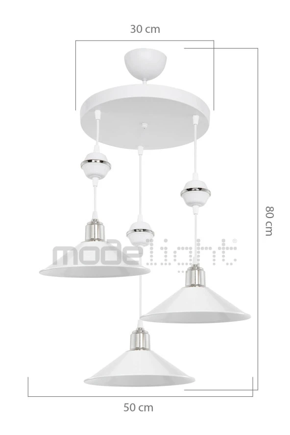 Modelight Akses Karo / Krom 3lü Maya Sarkıt - Resim 3