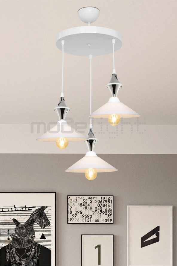 Modelight Akses Karo / Krom 3lü Maya Sarkıt - Resim 2