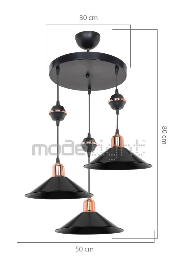Modelight Akses Karo / Krom 3lü Maya Sarkıt ürün görseli 1